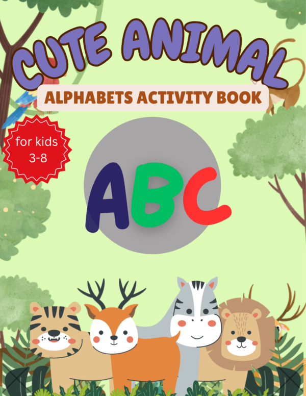 Cute Animals Alphbets Activity Book